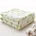 Binztec Muslin Cotton Warm Baby Bath Towels Animal Printing Natural Antibacterial soft Comfortable Healthy Rapid Absorption 41inches41inches-1pcs (Green frog)
