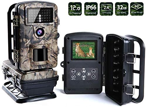 Gongnan Trail Camera Wireless Camera Hunting Scouting Camera Wildlife Camera for Night Vision IP66 Waterproof Game Camera|12MP|65ft