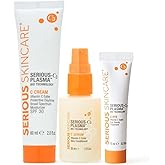 Serious Skincare Serious-C3 Plasma Vitamin C Day Trio - C Cream Daytime Moisturizer SPF 30 2 oz, Vitamin C Serum Skin Conditioner 1 oz. and C-Eye Treatment 0.5 oz.- For Smooth Radiant Skin