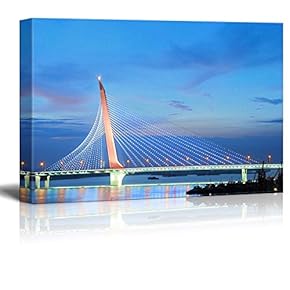 Beautiful Scenery Landscape Bridge on Gan River in Ancient and Architecture - Canvas Art Wall Art - 12" x 18"