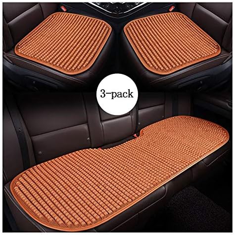 Pengfei 車用 シートクッション冷却カーシート 夏 通気性 天然木ビーズ 冷却パッド 3パック オレンジ 色 オートサプライ 3色 開店祝い