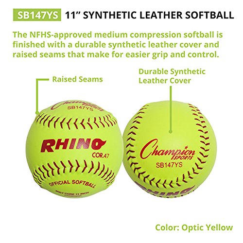 Champion Sports Leather Softball Pack