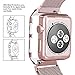 yearscase 38MM Milanese Loop Replacement Band with Metal Protective Case Compatible Apple Watch Band Series 3 Series 2 Series 1 Sport&Edition - Rose Gold