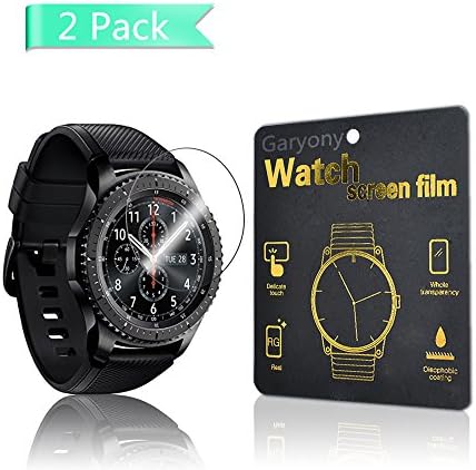Samsung Gear S3 Screen Protector [2-Pack] Garyony [Scratch Resistant] [Clear HD] [Anti-Bubble] Full Coverage Screen Protector For Samsung Gear S3