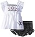 Calvin Klein Baby-Girls Newborn White Top with Black Shorts