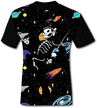 EIOJN Mens My Chemical Romance Black Parade Skeleton 3D T-Shirt Short Sleeves Tee Creative 3XL