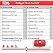 DeftGet First Aid Kit – 163 Piece Waterproof Portable Essential Injuries & Red Cross Medical Emergency Equipment Kits : for Car Kitchen Camping Travel Office Sports and Homethumb 3