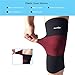 Runflory Compression Knee Sleeves Support Brace, Elastic Sports Knee Braces for Jogging, Running, Hiking & Workout, Recovery Knee Brace for Joint Pain and Arthritis Relief for Men Women (Red)