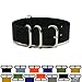 PerFit® ZULU4 Ballistic Nylon Watch Strap + Spring Bars, Field Ready/Fashion Forward, Lifetime Guarantee, Choose Color/Size(18mm,20mm,22mm,24mm,26mm), Brigade Black, 24mm