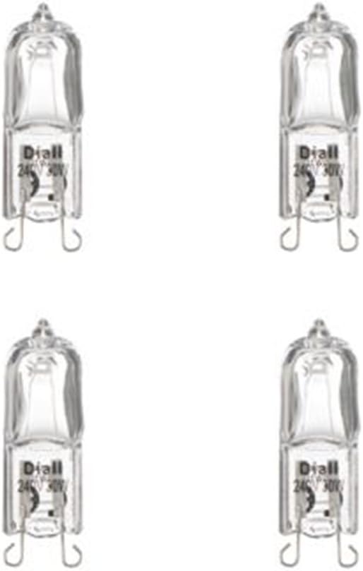 Diall Halogen Capsule Light Bulbs G9 410lm 230V 30W 4 Pack Amazon.co