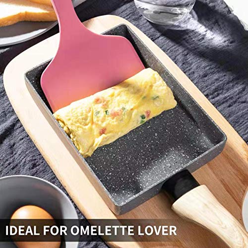 HooJay Japanese Omelette Pan,5"×7" Nonstick Tamagoyaki Egg Pan