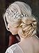 Unicra Bride Wedding Handmade Headpiece Bridal Headband Hair Vine Decorative Hair Accessories for Brides Silver