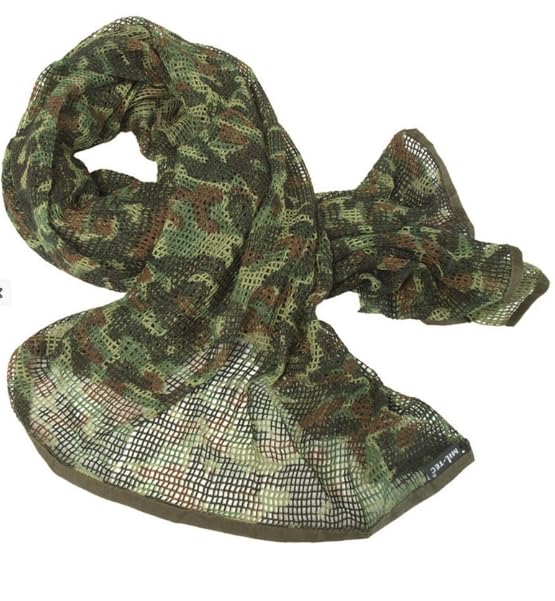 blntackle76 Camouflage Net Scarf Khaki/Coyote Tan, Camouflage/Woodland, Olive/Green, Black Mesh Tactical Camouflage Net Scarf Hunting Airsoft Outdoor Approx. 190 x 90 cm (Camouflage)