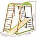 Wooden Playgrounds Babywood Home Gymnastic, Wood Indoor Jungle Gym Sets, Climbing Kids, Indoor Children Playground, Baby Play Area Complete with Climbing Ladder Slide Rings & Swing, Sport
