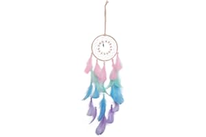 Bototack Colorful Dream Catcher, Handmade Indian Feather Dreamcatcher Native Circle Net Wall Hanging Ornament Blessing Gift for Kids Bedroom Party Decoration