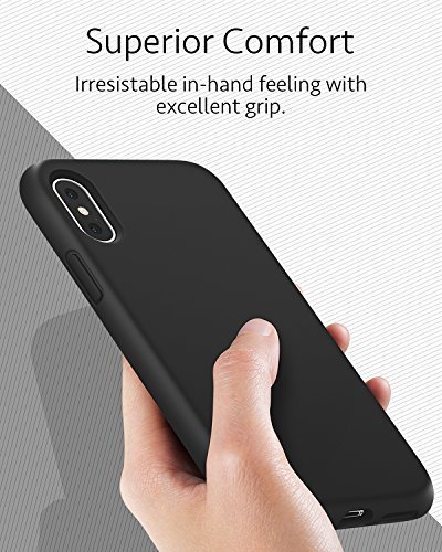 iPhone-X-Case-iPhone-10-Case-Anker-KARAPAX-Silk-Case-Silicone-Gel-Rubber-Shockproof-Case-Cover-with-Soft-Microfiber-Cloth-Cushion-Support-Wireless-Charging-Slim-Fit-for-iPhone-X-2017
