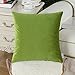 CaliTime Pack of 2 Cozy Throw Pillow Covers Cases for Couch Sofa Bed Solid Ultra Soft Gorgeous Velvety Faux Cashmere 18 X 18 Inches Olive Green