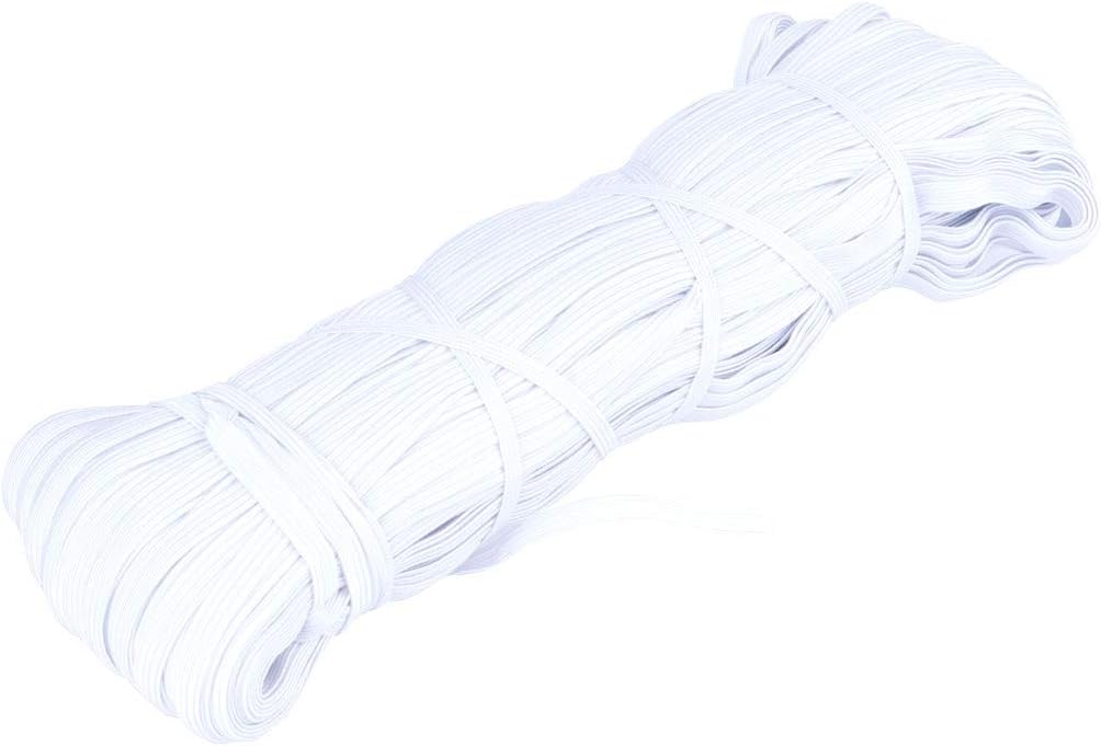 50 Meter Elastic Band 10 mm wide - White