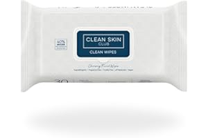 Clean Skin Club XL Premium Face Wipes, Extra Moist Makeup Removing Towelettes, Facial Cleansing Cloth, Fragrance Free, No Alcohol or Chemicals, (30 Ct, 1 Pack)