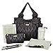 timi & leslie Marie Antoinette 7-Piece Diaper Bag Set, Black