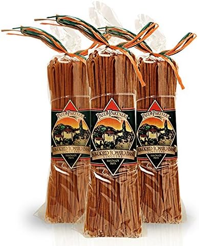 Intermountain Pasta Gourmet Flavored Pasta Sun Dried Tomato &amp; Basil Linguini Certified Kosher - 3 pack