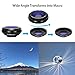 Azomovic 3 in 1 Cellphone Lens Kit with Rechargeable Beauty 8 LED Flash lights, 0.63X Wide Angle Lens, 15X Macro Angle Lens, for iPhone, Samsung , Android & Most Smartphones