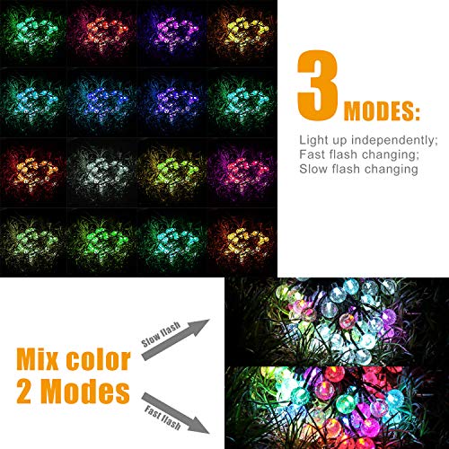 SUPSOO Solar String Light 20ft 40 LED Crystal Ball Waterproof String Lights Solar Powered Lighting for 8 Modes Lighting… 9 SUPSOO Solar String Light 20ft 40 LED Crystal Ball Waterproof String Lights Solar Powered Lighting for 8 Modes Lighting… - Image 8