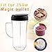 QT Replacement Part Flip Top Lid + 22oz Tall cup For 250w Magic Bullet Mugs & Cups Blender…