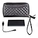 PCT Brands Power Pochette Ladies Clutch Leather Wallet with RFID Protection and Built In 3000mAh Power Bank Charger