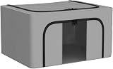 LIVIVO Set of 3 Storage Bags Boxes Organiser with Double Openings 56L Clear view 4