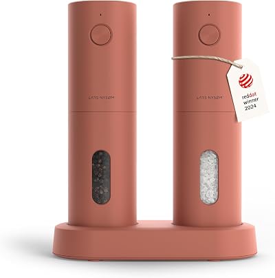 LARS NYSØM Electric Salt Pepper Grinder Set USB Rechargeable Spices
