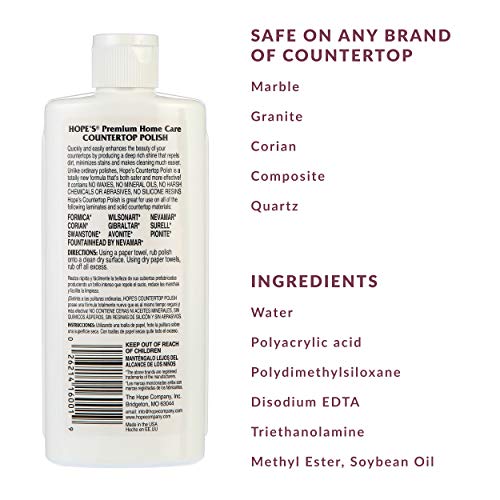 HOPE'S Countertop Restoration Polish, StreakFree Kitchen Counter