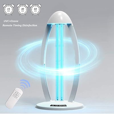 38W UVC Ozone Sterilizer Lamp With Remote & Timer - Germicidal Ultraviolet Light For Home, Kills Bacteria & Viruses 9 thumbnail image