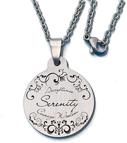 Serenity Prayer Medallion Necklce