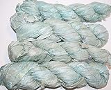 Sari Silk 100g Ribbon Yarn Lark Green-recycled Sari Silk Ribbon Yarn