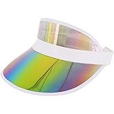 Surkat Plastics Clear Sun Visors UV Protection Hat Cap Headwear Sunhat for Golf Tennis Beach Cycle
