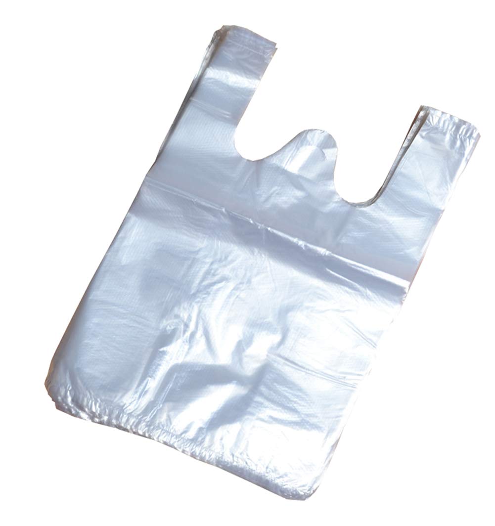 XUMIN 100pcs Reusable 18x26cm Clear Plastic Drawstring Closure Rectangular Food Storage Bags