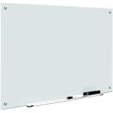 Amazon Basics Glass Board, Non-Magnetic Dry Erase White Boards, Frameless, Infinity, 36 x 24 Inches