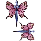 Jolyne Cujoh Butterfly Arm Tattoos JOJO Star Birthmark Stickers (Butterfly only(2pcs))