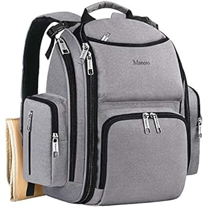 Mancro Diaper Bag Backpack, Large Multifunction Waterproof Travel Baby Nappy Changing Bag for Dad Mom with Insulated…