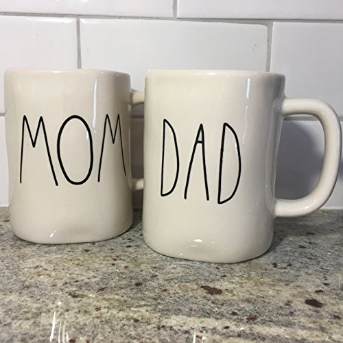 rae dunn mom dad mugs