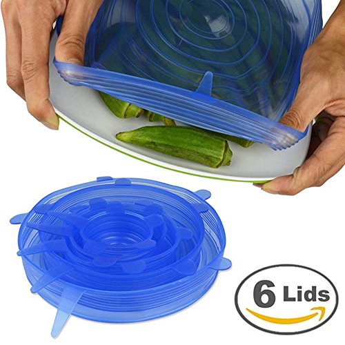 SWQ 9 Pack Silicone Covers Two Styles Reusable for Microwaves Bowls Pots Cups Food Cover To Keep Your Food Fresh And Tasty - Thumbnail 4