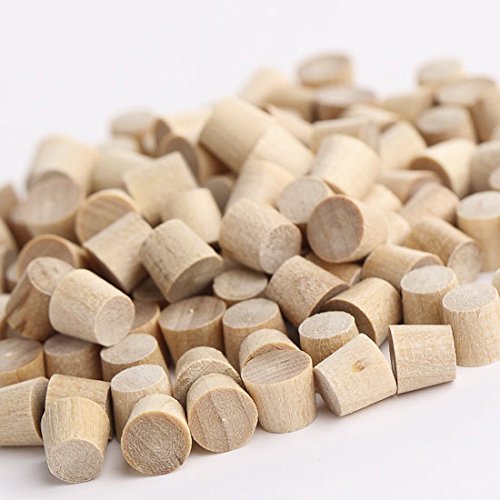 Bulk Package of 192 Unfinished Wood Flathead Plugs for Woodworking, Crafting and Embellishing