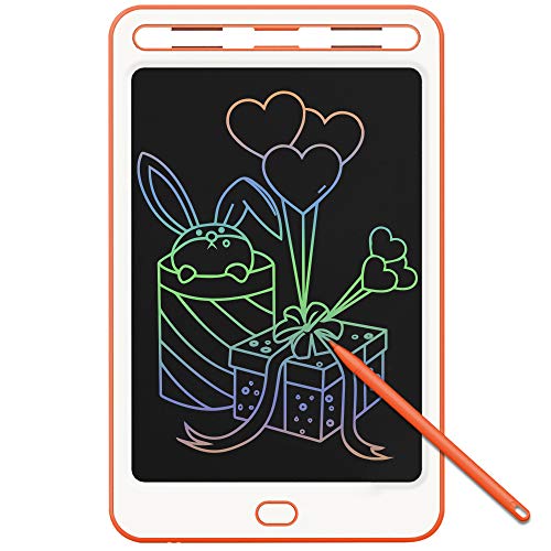 Kids Writing Drawing Tablets Colorful Doodle Boards, Jonzoo 8.5 Inch LCD Writing Tablets Electronic Drawing Pads Gifts for Kids Adults at Home School Office, Red
