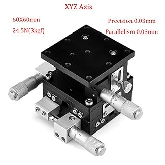 XYZ 3 Axis Manual Linear Stage 60x60mm Trimming Bearing Tuning Platform Sliding Table