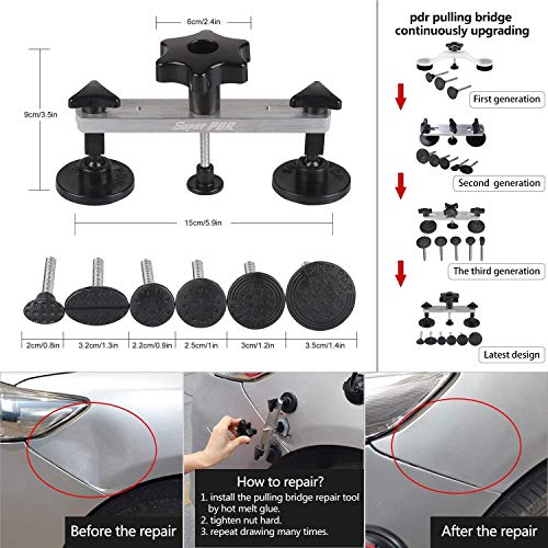 AUTOPDR Dent Removal kit, Paintless Dent Repair Kits Pops a Dent Puller Lifter Car Body Dent Removal Tools Remover for Auto Body Motorcycle Refrigerator Washing Machine - Thumbnail 2