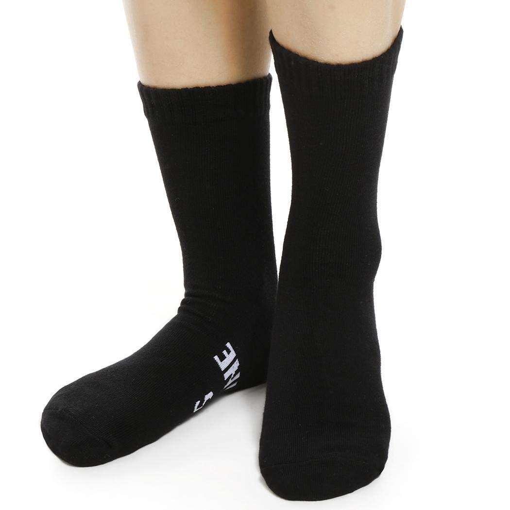 IF YOU CAN READ THIS Funny Saying Knitting Word Combed Cotton Crew Wine Coffee Beer Socks For Unisex Men Women (Black White)