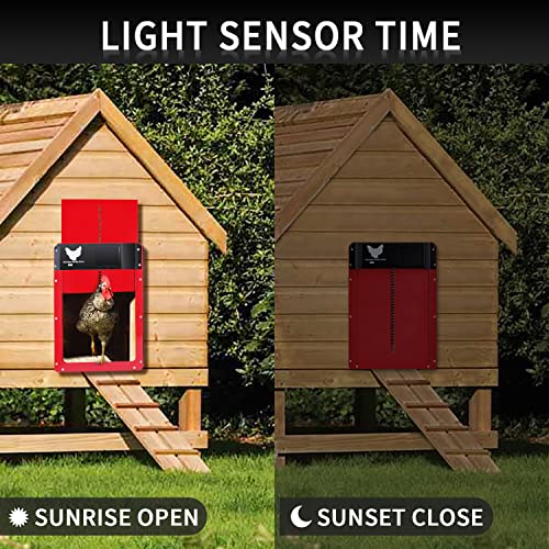 Automatic Chicken Coop Door, Dayimado Light Sensing Automatic Chicken