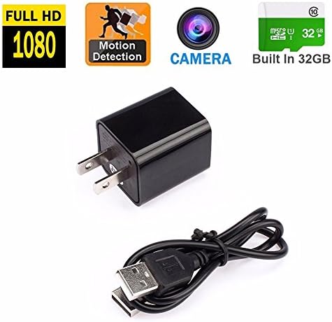 Hidden Camera - Spy Nanny Recording System With USB Wall Charger Design without audio – Motion Detection Secret HD Surveillance Camera With Internal Memory – Mini Security Device For The House