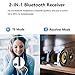 Bluetooth Receiver, Areson 7 Hours Mini Bluetooth Car Aux Adapter Receiver Support TF Card, 3.5mm Wireless Hands-Free Car Kits Music Adapter for Home Audio/Car Stereo System Headphone Speaker(Black)